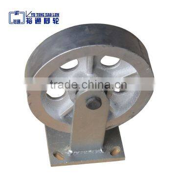 Factory Supply 6" 8" 10" 12" Fixed Silver Color Caster Wheel, Cast Iron Indust Rial Caster Wheel photo-2