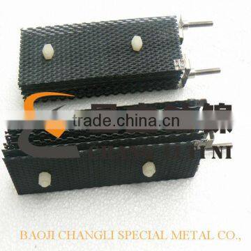 Titanium anode and cathode for chlorinator
