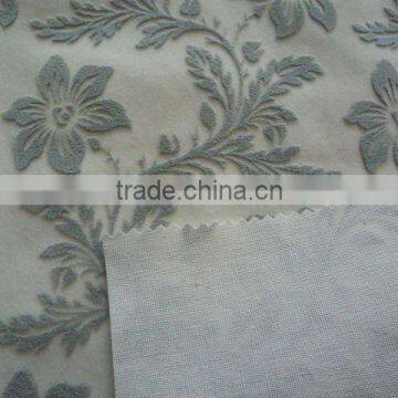 perfect fashion flock on flock embossed bonding safa fabric