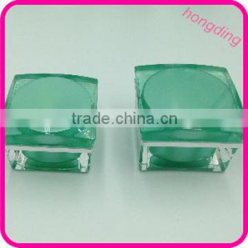 wholesale 15g 30g 50g taiwan square jar acrylic cream bottle love heart jar transparent acrylic cosmetic jars