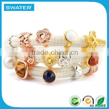 Fashionable Jewelry Women Custom Charm Bracelet Leather