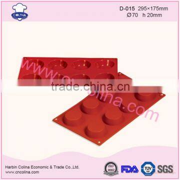 Dia 70mm Round Food Grade Silicone Cake Mould Baking Pans photo-2