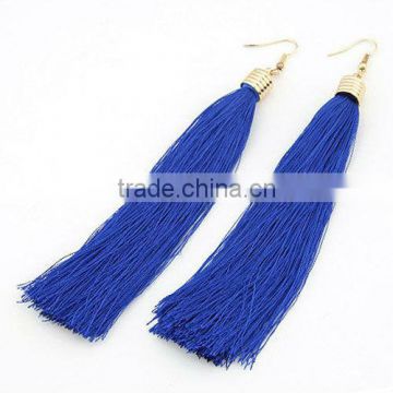 Violet polyester tassel earring,2013 hot dangle earring,Fashion jewelry