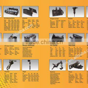 Mini skid steer loader attachments,mini wheel loader attachments