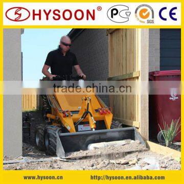 Compact walk-behind skid steer loader tractor