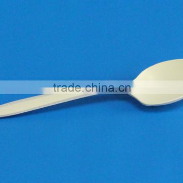 100%biodegradable compostable spoon, FDA corn starch 6 inch spoon, 13cm length spoon