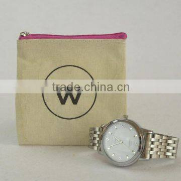 fashion small canvas zipper bag recycled canvas bag