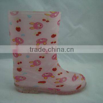 Cute bear PVC girl boots set