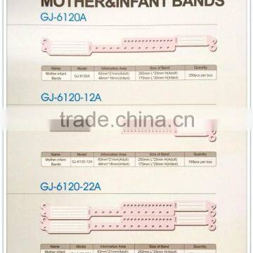 hospital disposable pink identification tape mother and infant bands