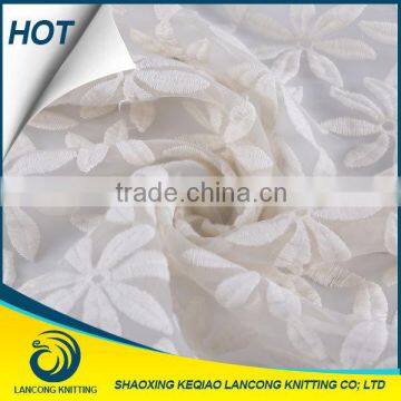 Wholesale fabric Made in China High Quality Knit orange lace embroidery fabric