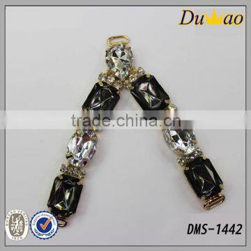fashion crystal rhinestones glass stones woman shoe heel accessories for shoe