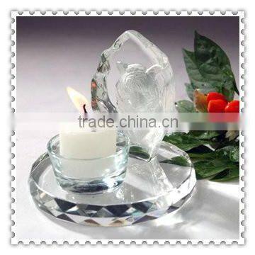 Crystal Iceberg Candle Holder With Base For Unique Friend Gifts