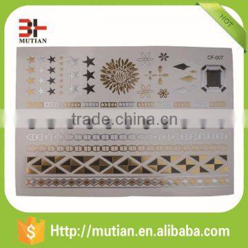 Custom Small Gold and Silvery Star Body Tattoo Sticker photo-1