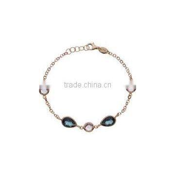 rose gold plated silver bracelet