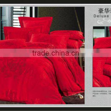 Viscose Cotton Jacquard Fabrics Bright Red photo-5