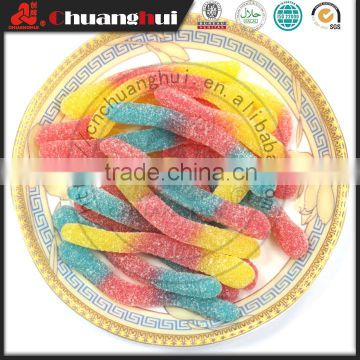 High Quality Bulk Packing Three Colors Snake Shape Gummy / Soft Candy