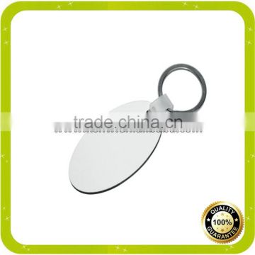 white MDF sublimation blank keychain