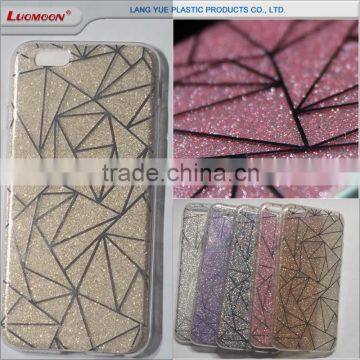 double IMD printing tpu+pc 2 in 1 transparent glitter mobile phone case back cover for vivo y51 x5 pro y31