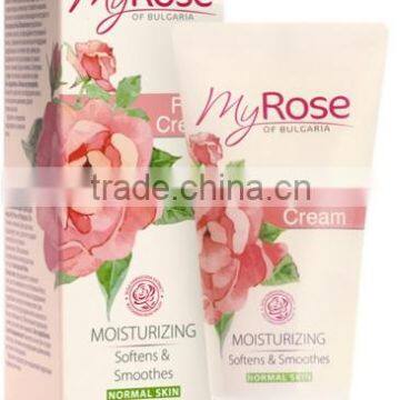 Face Cream Moisturizing Normal Skin Bulgarian Rosa Damascena Extract - 50ml. Paraben Free. Made in EU. Private Label