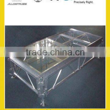 High Quality Aluminum Assemble Glass Stage With Adjustable Height and Mobile Folding Platform With Anti-slip Surface photo-4