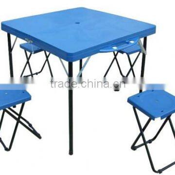 Outdoor Camp Suitcase Aluminum Picnic Table with 4 Seats