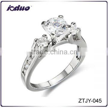 New Design White Zircon Engagement Ring Wholesale ZTJY-045