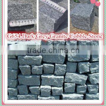 G654 dark grey cube stone