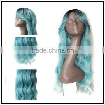 26 inch machine made long loose wave destiny 180% ombre color realistic looking natural heat resistant synthetic fibre wig