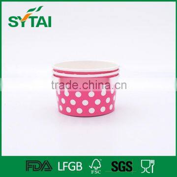 6 Oz non-defrmation disposable custom design paper ice cream cups