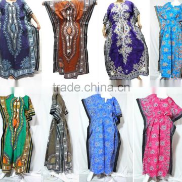 Dashiki style HIPPIE BOHO GYPSY ARTkimono caftan butterfly elastic kaftan dress PLUS