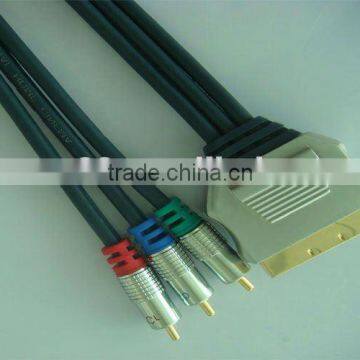 Super Speed Golden Plated DVI to 3 RCA cable