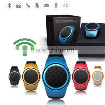 B20 Bluetooth Sports Music Watch Portable Mini Watch Bluetooth 2.1+EDR Sport Speaker TF Card FM Audio Radio Speakers