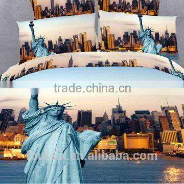 2014 high quality new design 3D luxury reactive printed bed duvet cover set 100% cotton