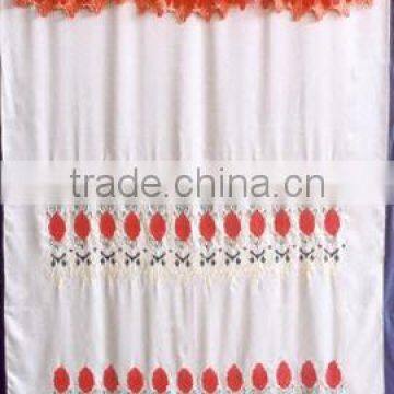 Polyester Embroidery Curtain With Lining