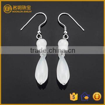 925 sterling silver mangnolia flower earrings ! agate and vintage earrings !