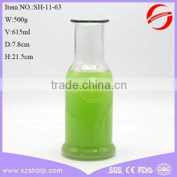 600ml glass drinking bottle with wide top