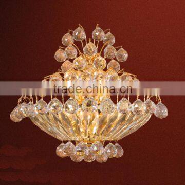 Classic wrought iron chandelier with crystals