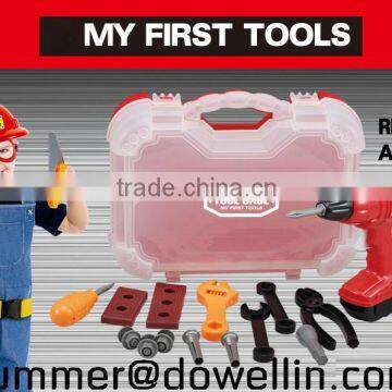 plastic tool case.plastic mini toy tools.19 PCS