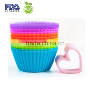 microwave silicone cake mould,round silicone baking cup,silicone cake mould cookie cup