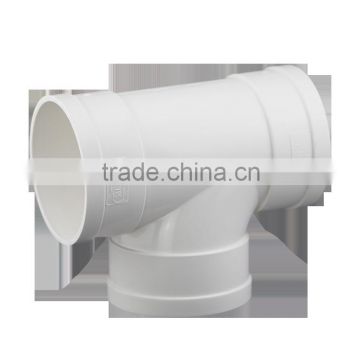 Straight tee PVC pipe fittings Y PVC pipe fittings(D50mm-160mm)