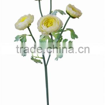 Simulation pale yellow poppy for display