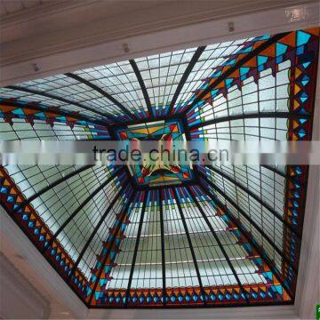 Hand Cut Decorative Stained Glass Skylight Roof photo-5