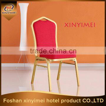 red fabric aluminum dining banquet chair