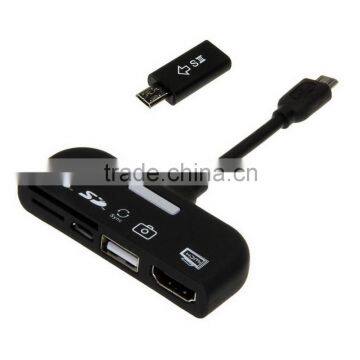 Multi-functional MHL Adapter With OTG Card Reader Function For Android Smart Phones