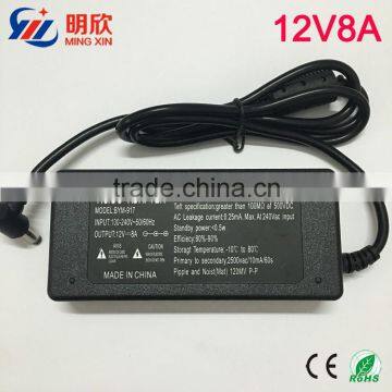 12v 8a ac dc adapter /12v ac dc laptop power adapter US/EU/UK plug