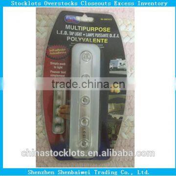 Stock clearance sale plastic multi purporse LED tap light Lamp closeout