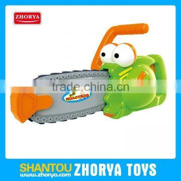 Funny plastic tool cartoon electric saw toy with light and sound