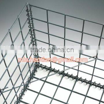 4mm galvanized wire welded 50x50x100cm gabion basket box with spring connection