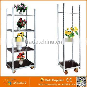 Display Flower Trolley Cart Gardening Transport Cart