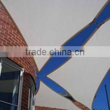 Ivory shade sail for gazebo